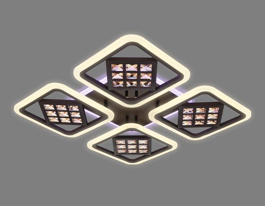 потолочная светодиодная люстра ambrella light acrylica ice fa287