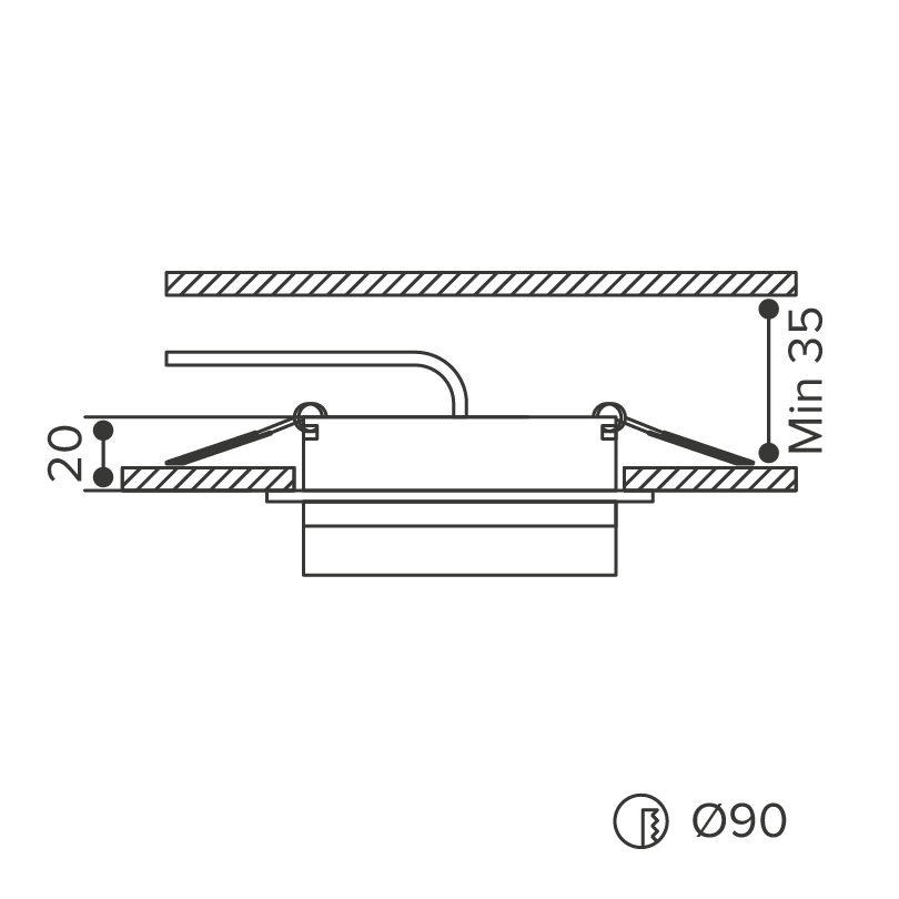 встраиваемый светильник wolta luce wdl-gx53/06w-s