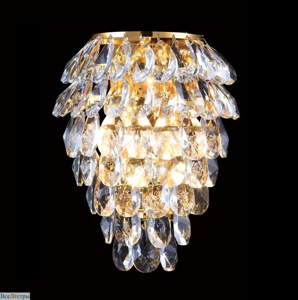 настенный светильник crystal lux charme ap2+2 led gold/transparent