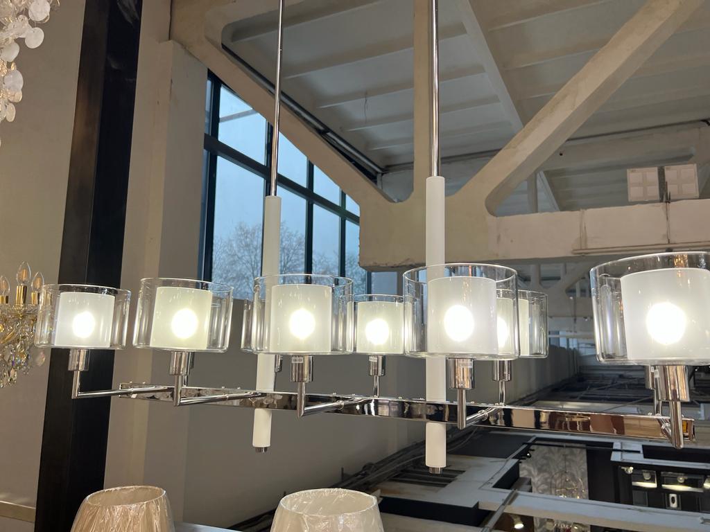 подвесная люстра crystal lux maestro sp-pl10 l1100 chrome