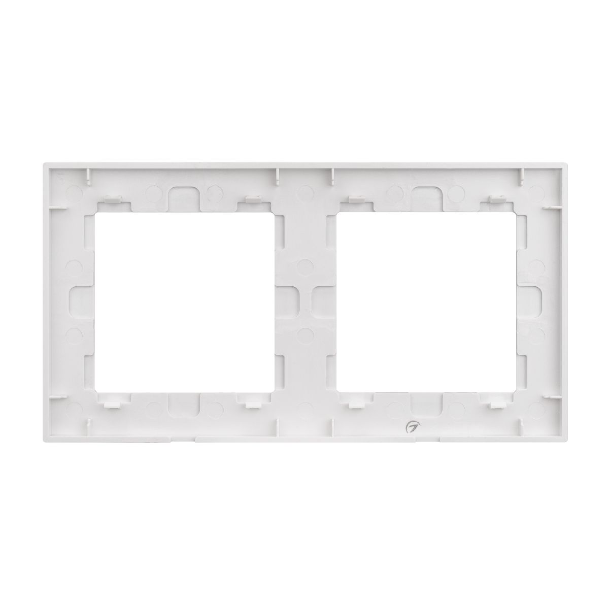 рамка двухместная arlight frm-glare-gs-2-wh 043796