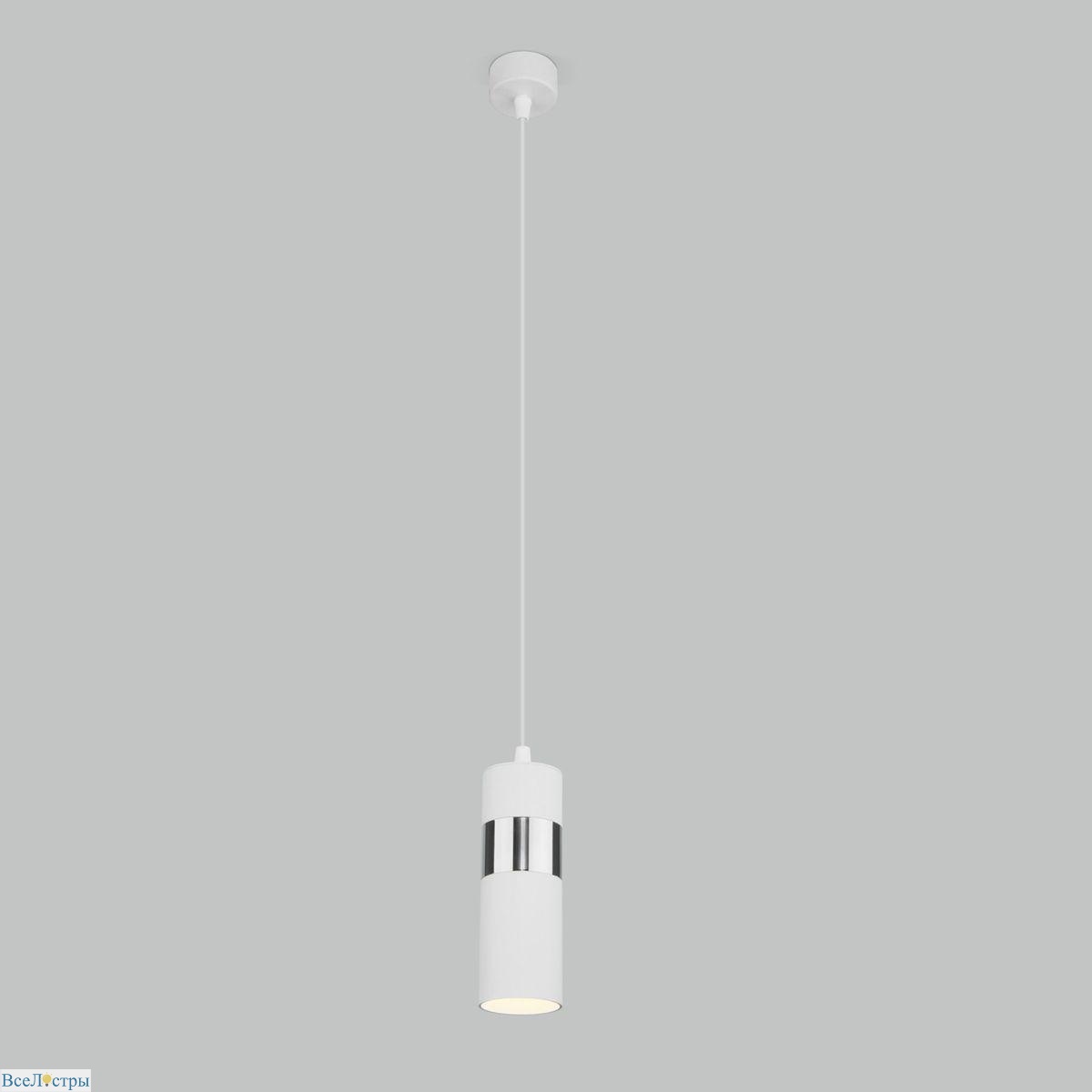 подвесной светильник eurosvet viero 50096/1 белый/хром