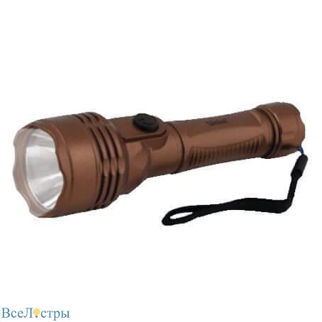 ручной светодиодный фонарь uniel от батареек 148х44 35 лм s-ld044-c brown ul-00000205