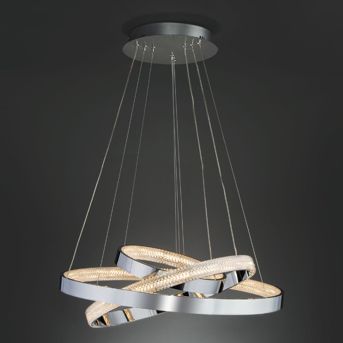 подвесная люстра eurosvet posh 90176/3 хром a045418