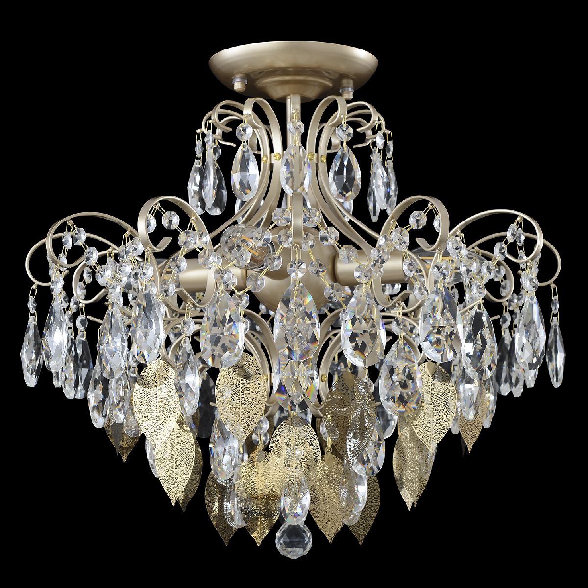 потолочный светильник crystal lux esmiralda pl4 gold