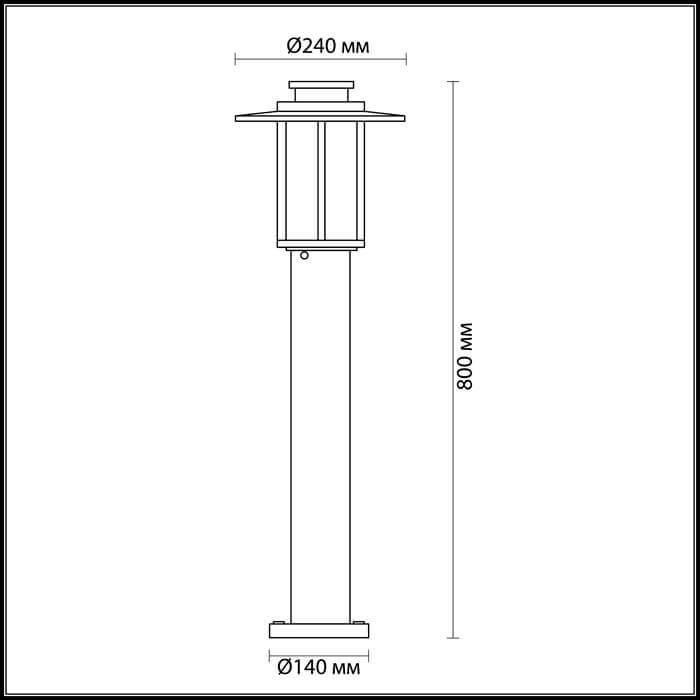 уличный светильник odeon light nature mito 4047/1f