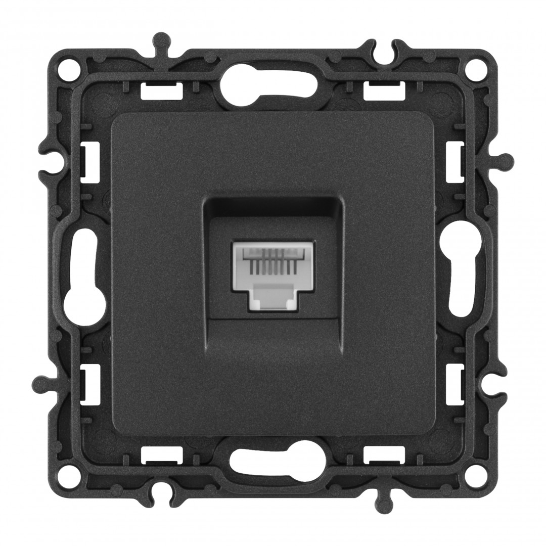 розетка телефонная rj11 arte milano 217.51-1.black