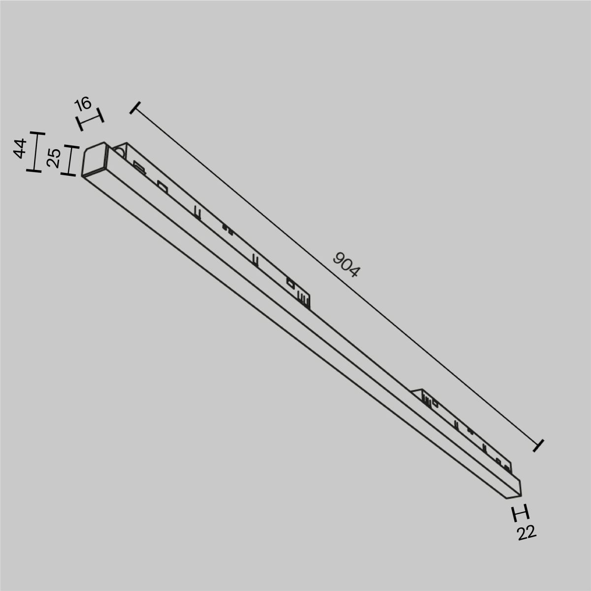 трековый магнитный светильник maytoni basis tr030-4-30wtw-dd2-b