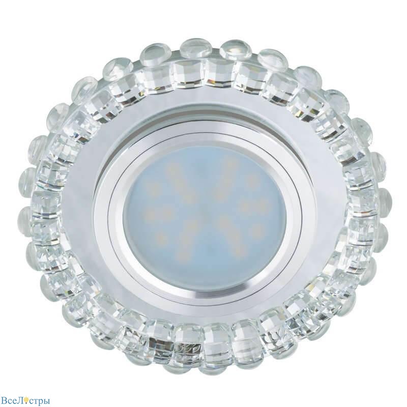 встраиваемый светильник fametto luciole dls-l133 gu5.3 chrome/clear