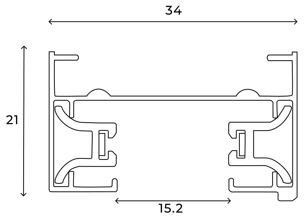шинопровод однофазный накладной hesby lighting skylite hsbl_0026