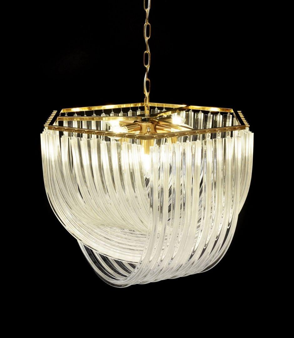 подвесная люстра lumina deco weddini ldp 6001-600 gd+cl