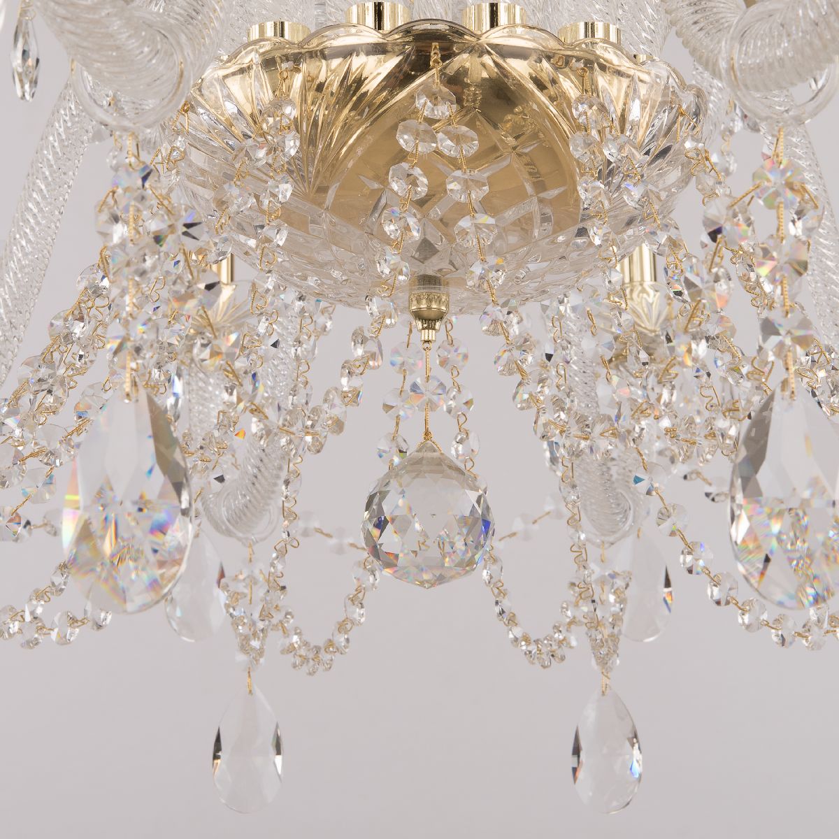 подвесная люстра bohemia ivele crystal 105/12+6/360 g