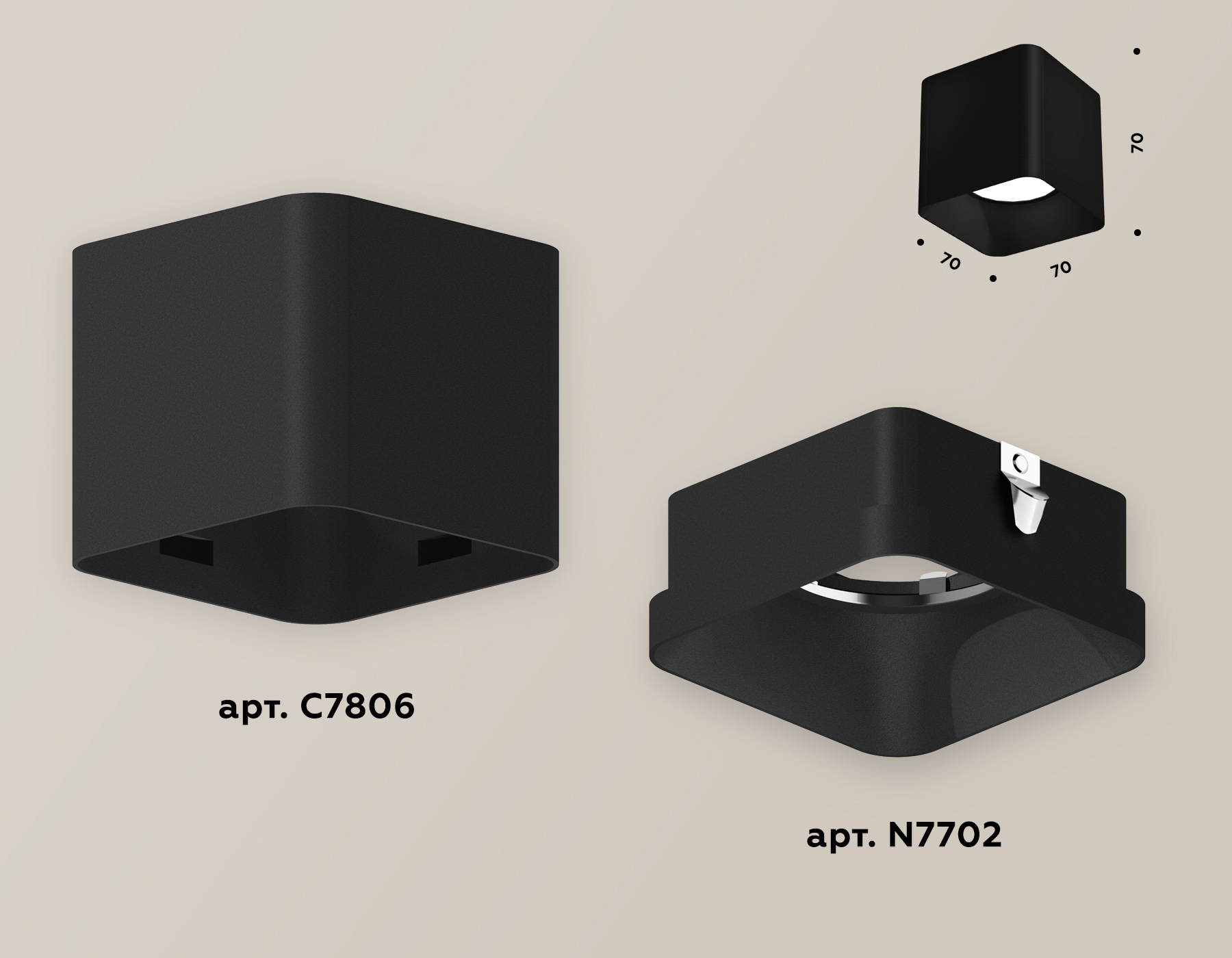 накладной светильник ambrella light techno xs7806002 (c7806, n7702)