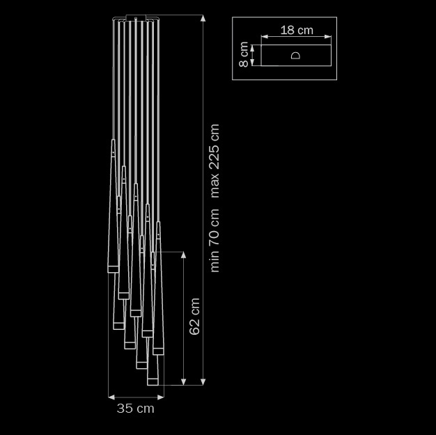 подвесная люстра lightstar meta duovo 807087