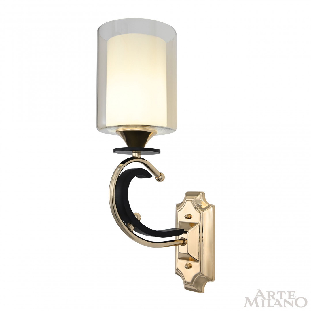 бра arte milano florentia-2237 302237/1w bk/gd