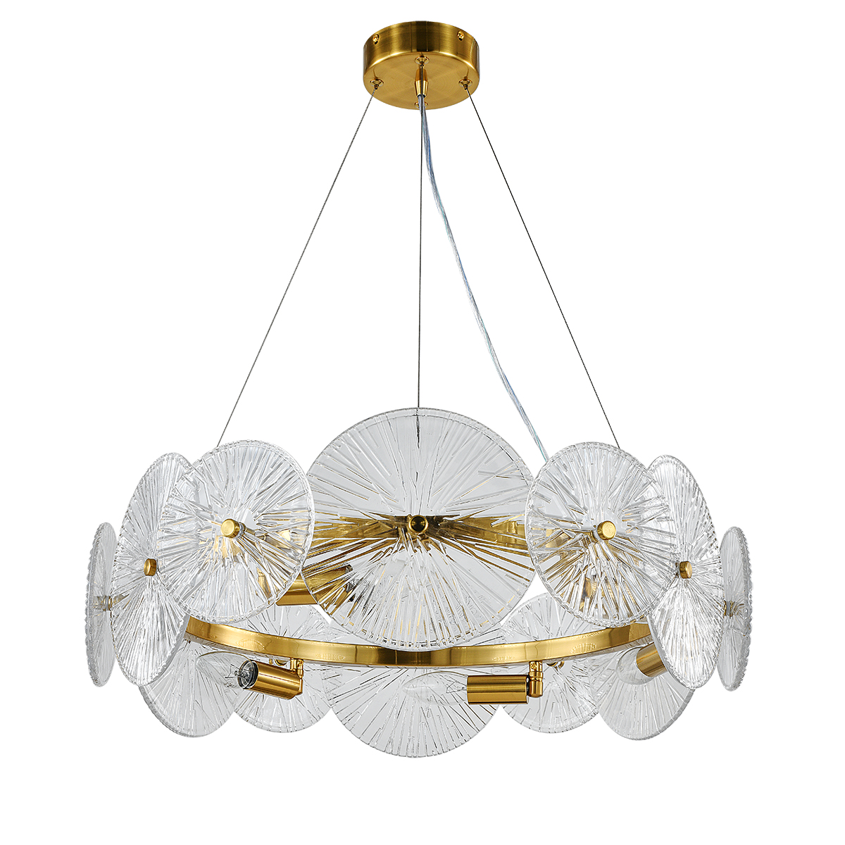 подвесная люстра indigo miele 12021/6p brass v000604