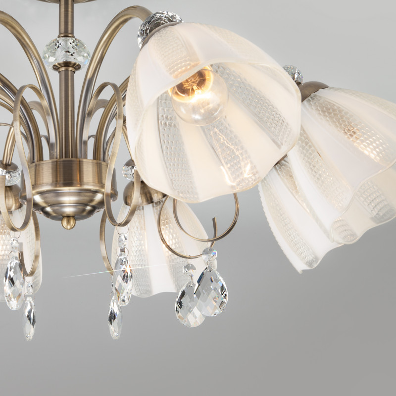 люстра на штанге eurosvet 30155/8 античная бронза