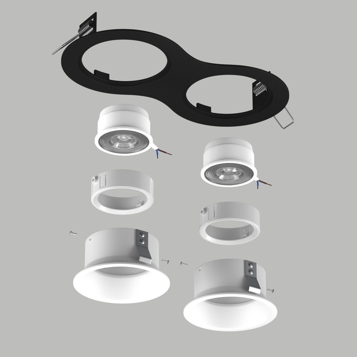 встраиваемый светильник lightstar domino (214627+214606+214606+214006+214006) d6270606wmod