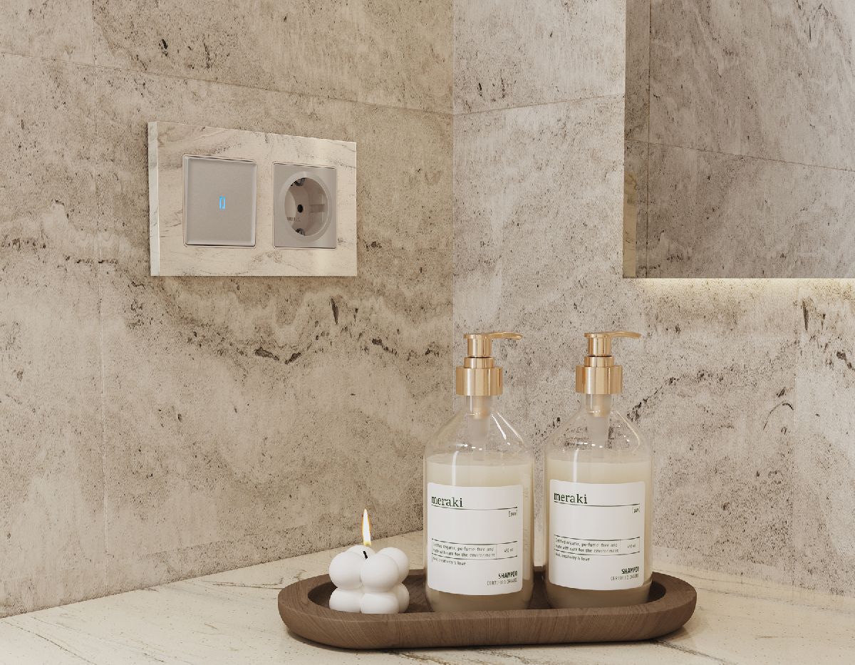 комплект механизма 1-кл выключателя с подсветкой ambrella volt alfa ma362020