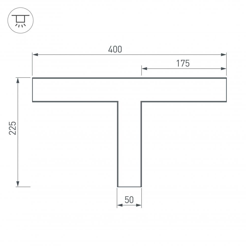 коннектор t-образный arlight sl-line-5035 030117