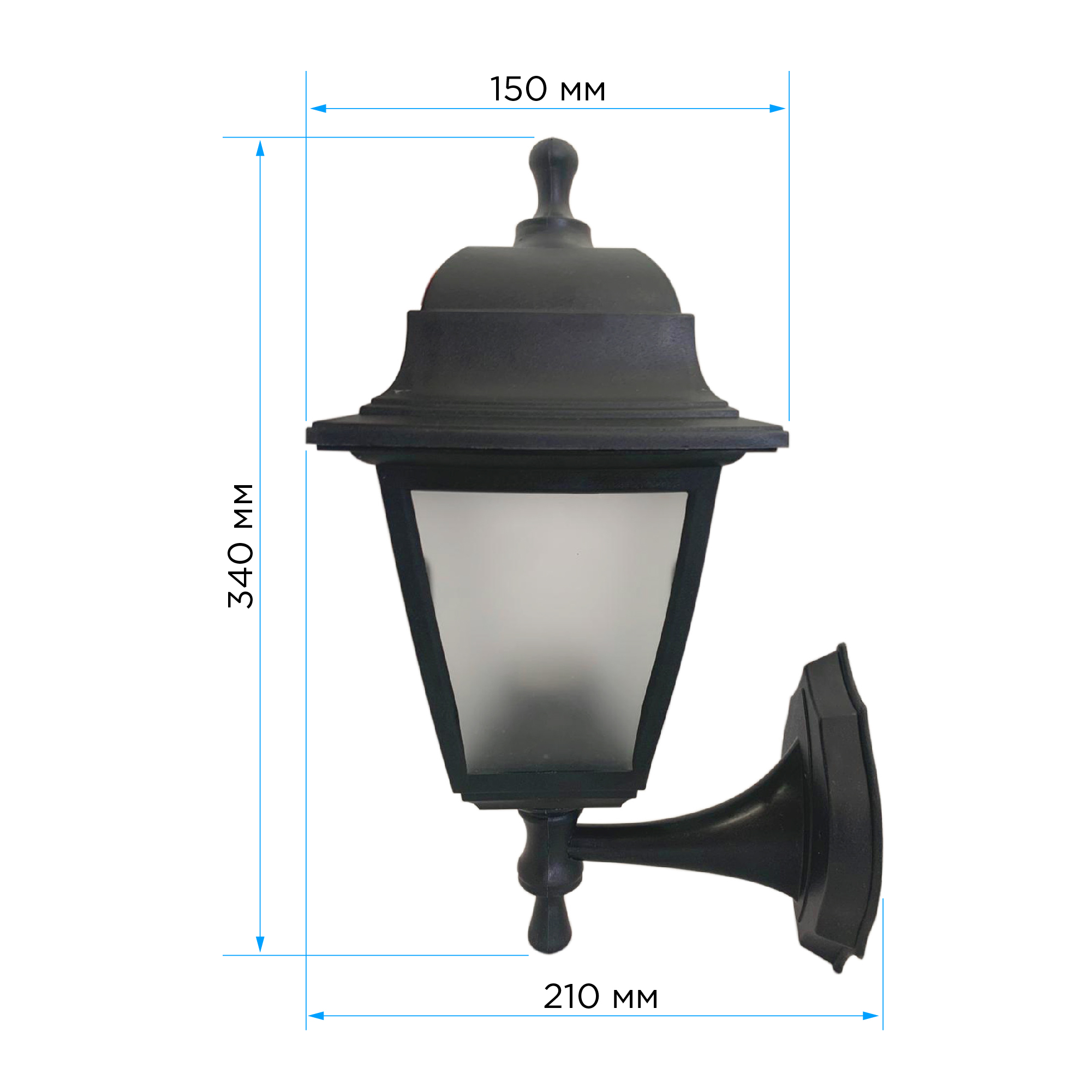 уличный настенный светильник apeyron леда 11-11черматст