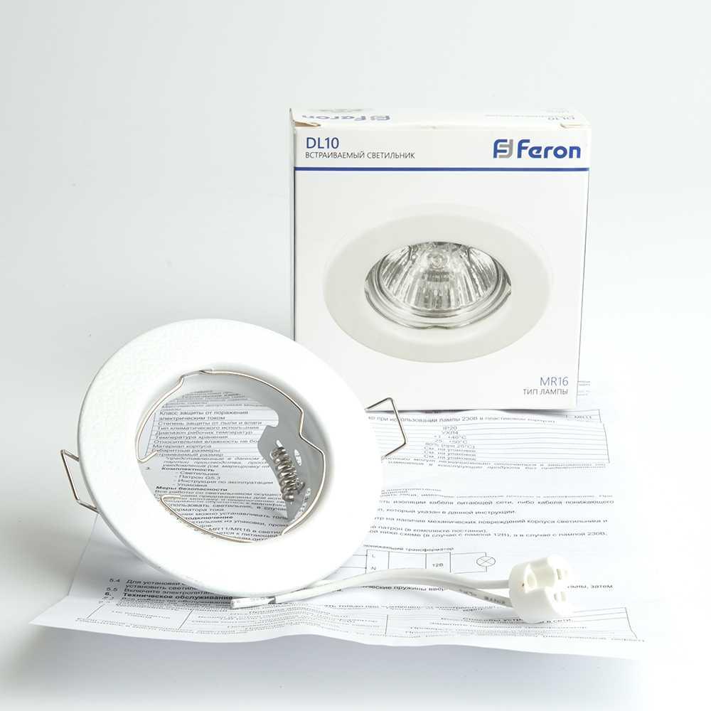 встраиваемый светильник feron dl10 48463