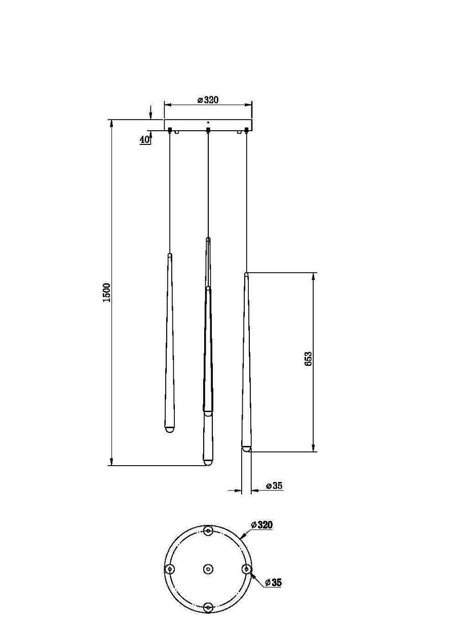 подвесной светодиодный светильник maytoni cascade mod132pl-l30bsk