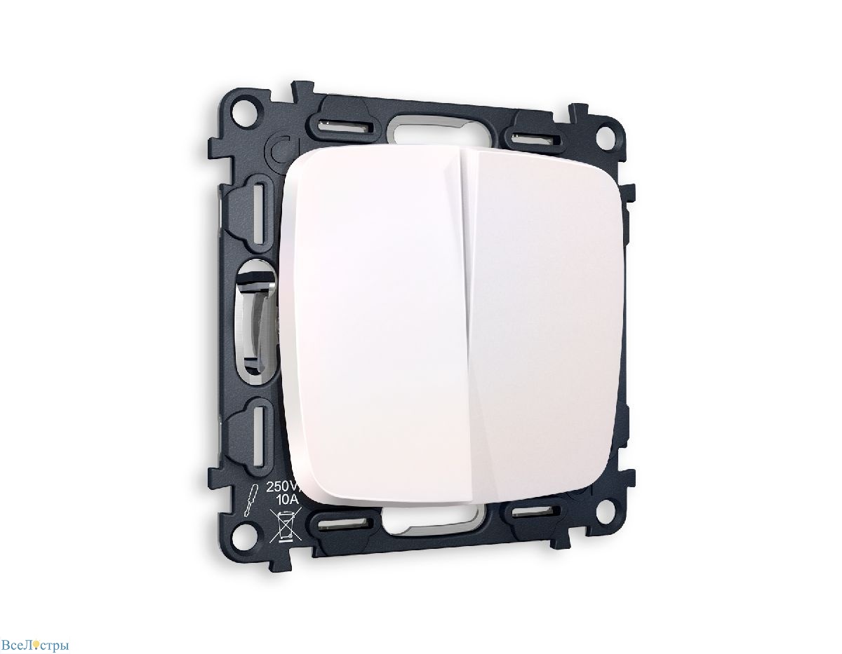 комплект механизма 2-кл выключателя ambrella volt omega mo203010