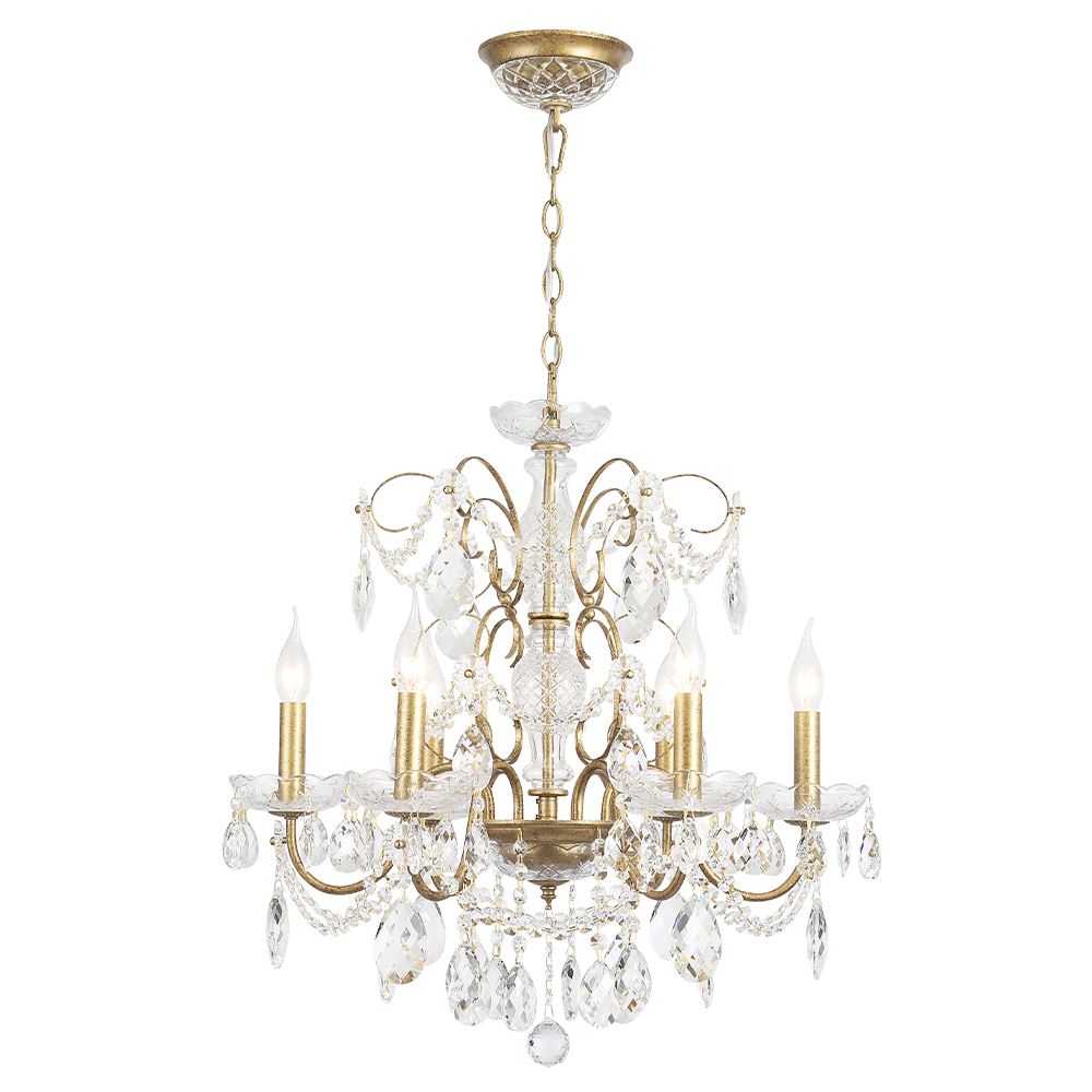 подвесная люстра crystal lux odelis sp6 gold