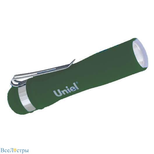 карманный светодиодный фонарь uniel от батареек 95х20 25 лм s-ld045-b green ul-00000209