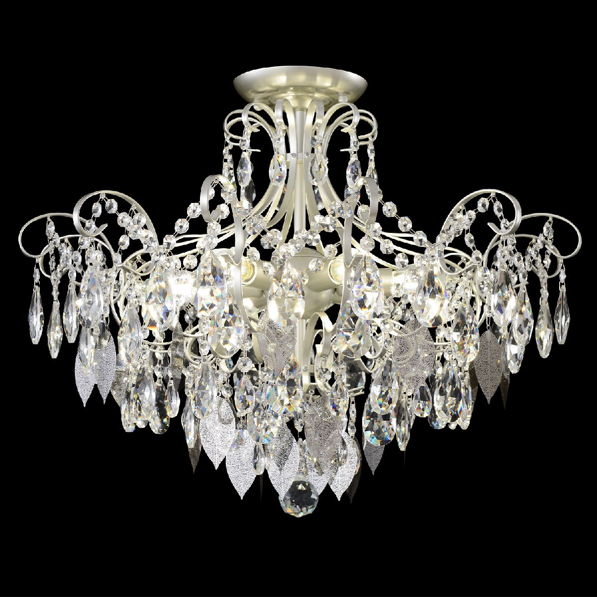 потолочная люстра crystal lux esmiralda pl6 silver