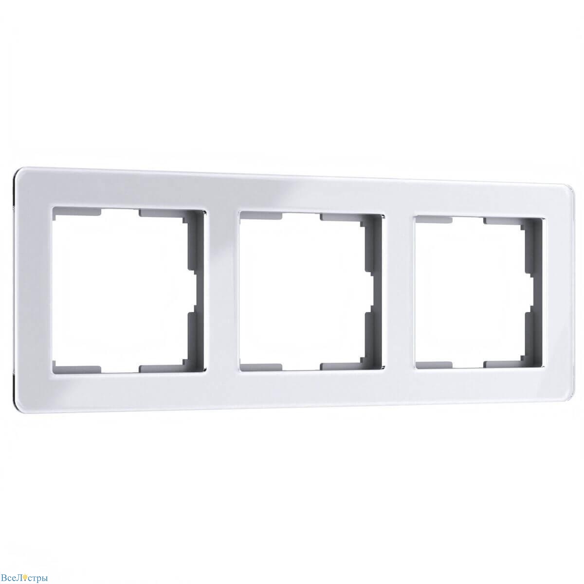 рамка werkel acrylic на 3 поста белый w0032701 4690389184871