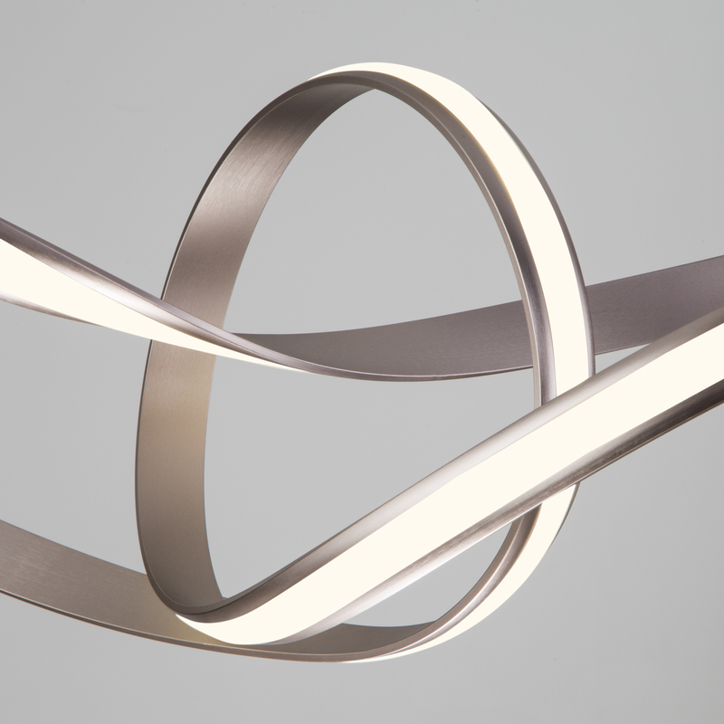 подвесной светодиодный светильник eurosvet kink 90174/1 сатин-никель