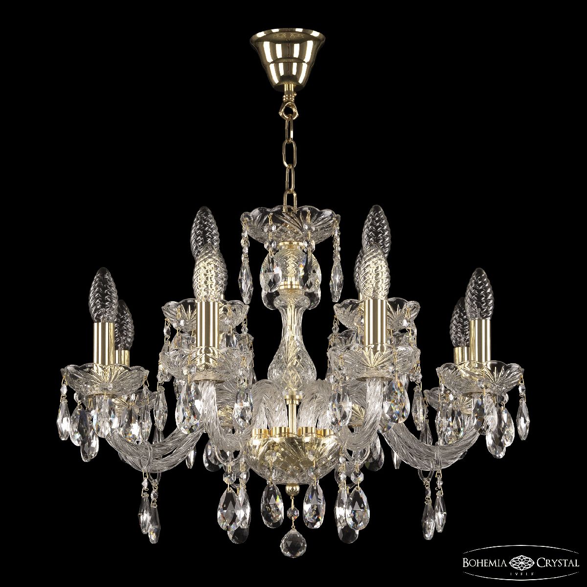 подвесная люстра bohemia ivele crystal 117/8+4/195 g