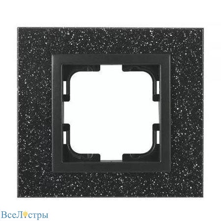 рамка 1-постовая mono electric style granit чёрный гранит 107-610000-160