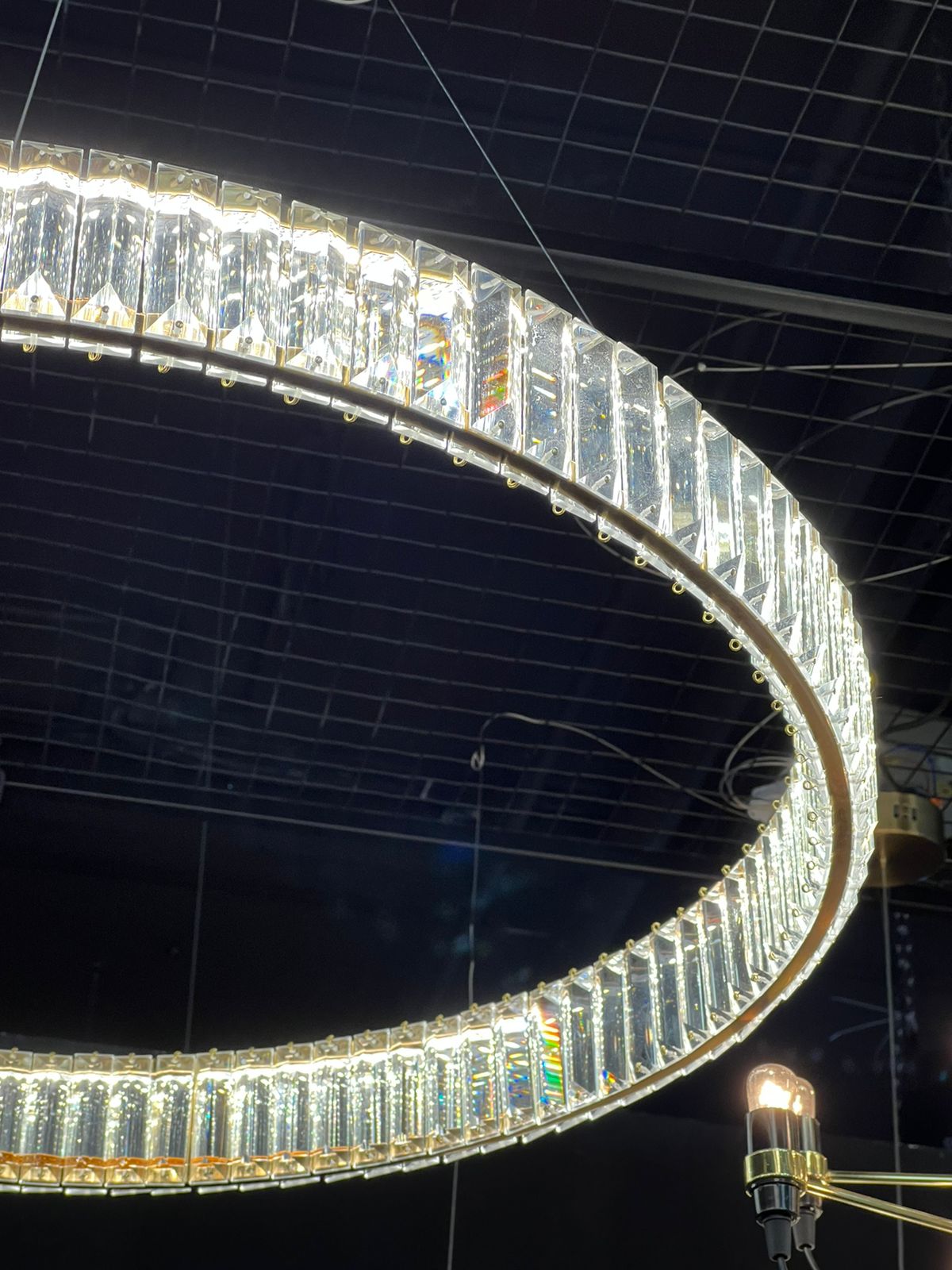 подвесной светодиодный светильник loft it crystal ring 10135/1000 gold