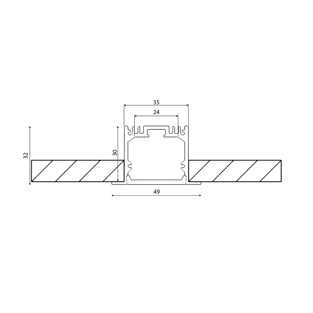 профиль алюминиевый designled le.4932-w 003118