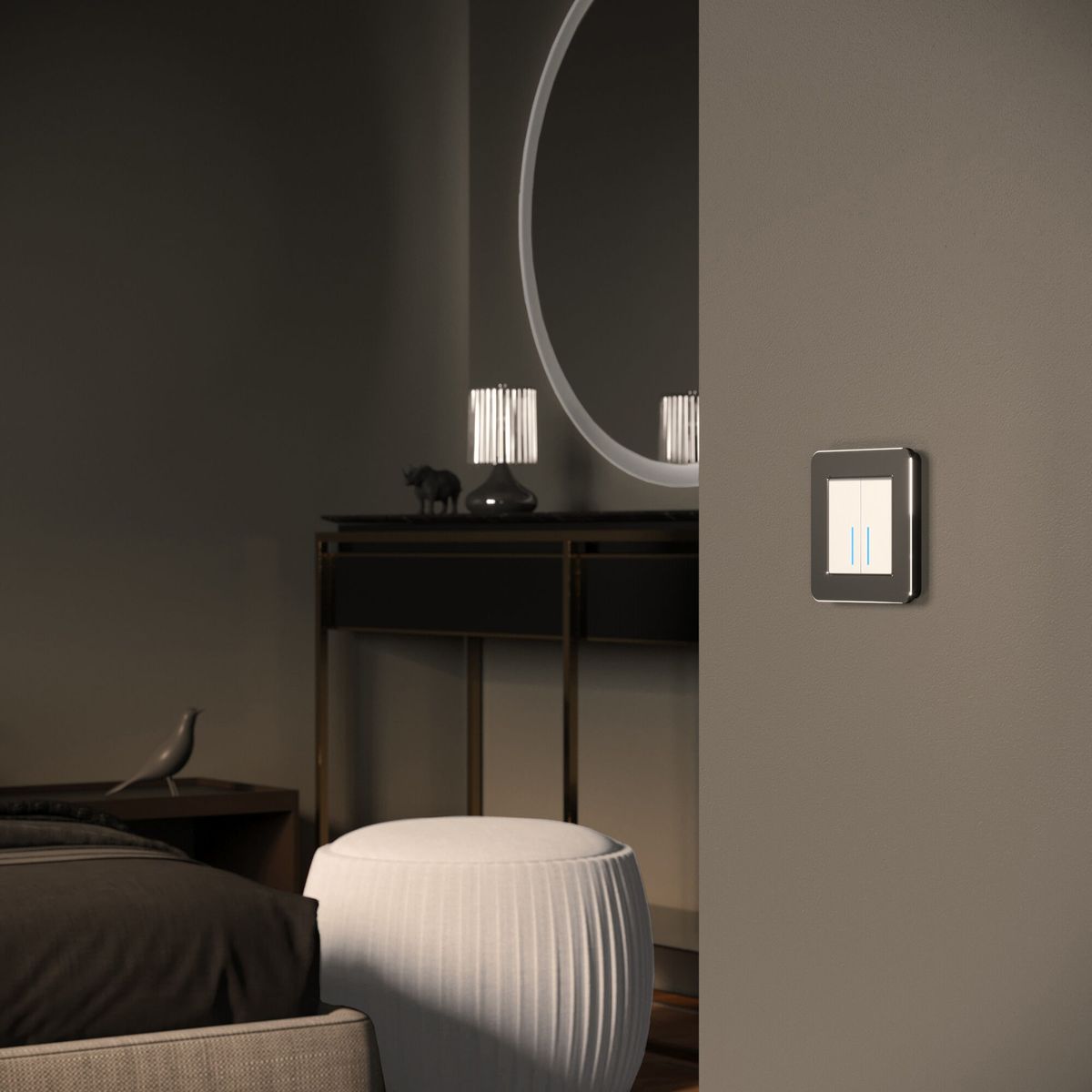 рамка на 1 пост werkel platinum черный алюминий 4690389184420 w0012608