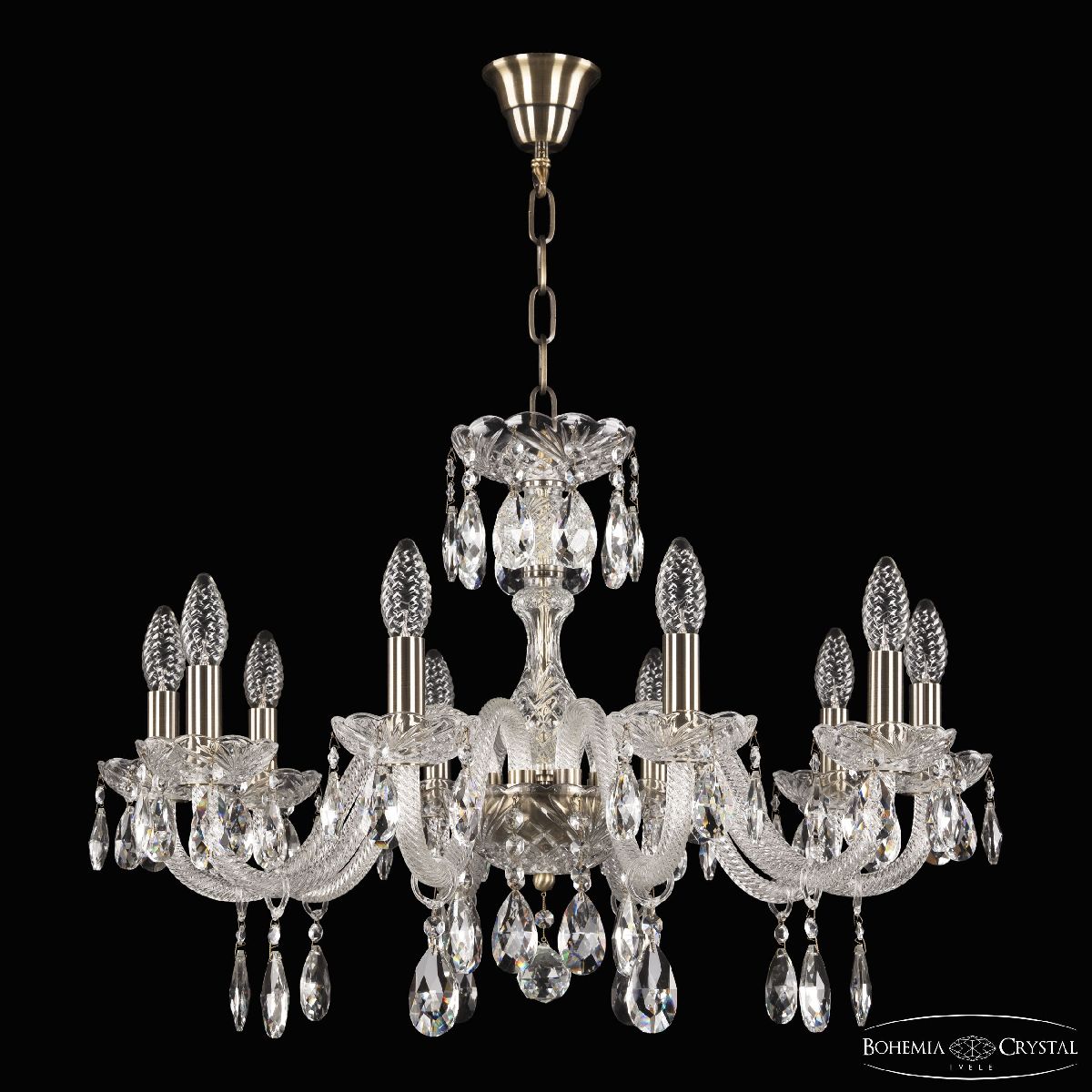 подвесная люстра bohemia ivele crystal 117/10/240 pa