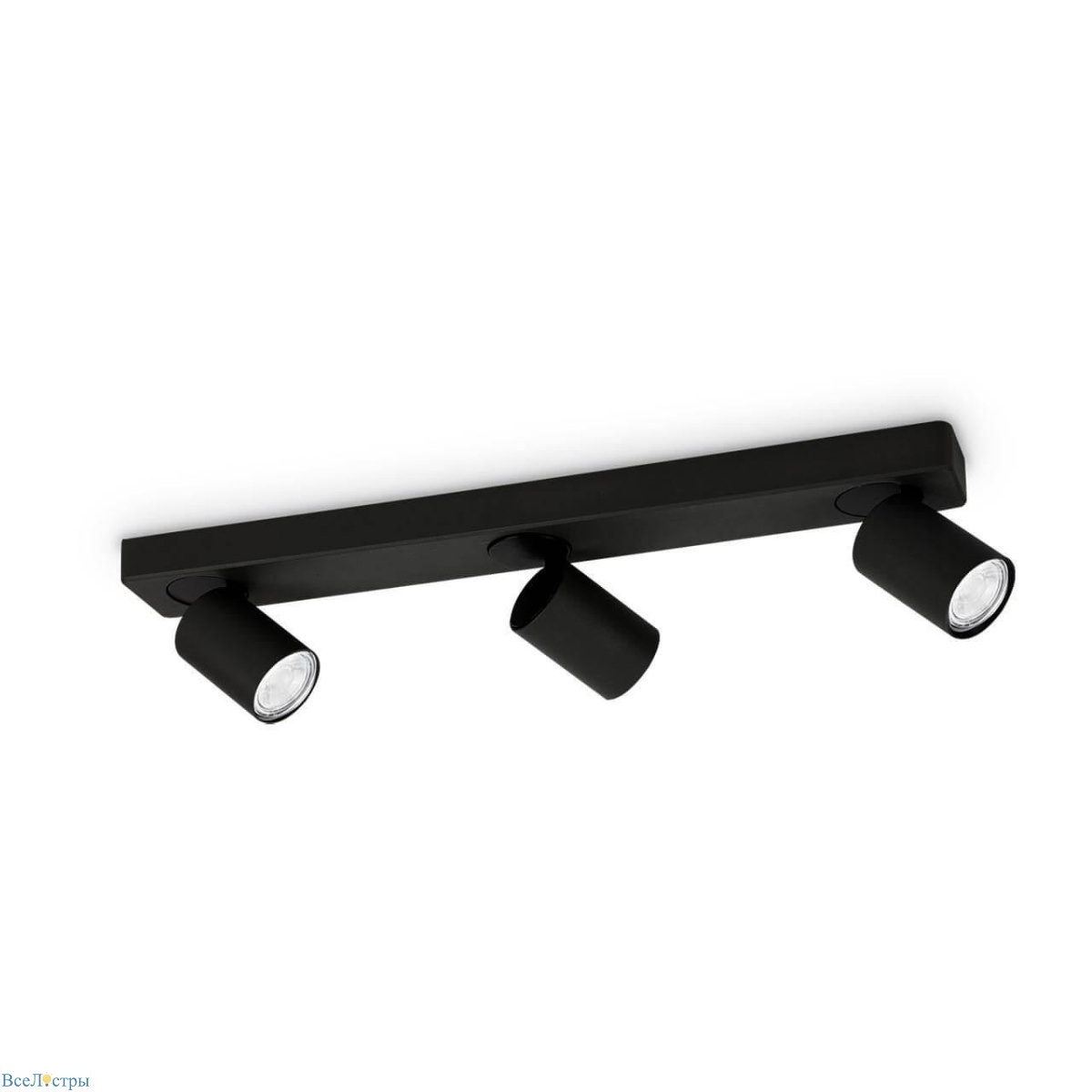 спот ideal lux rudy pl3 nero 229058