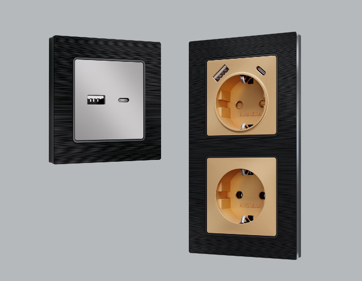 рамка трехместная ambrella volt platos af550503