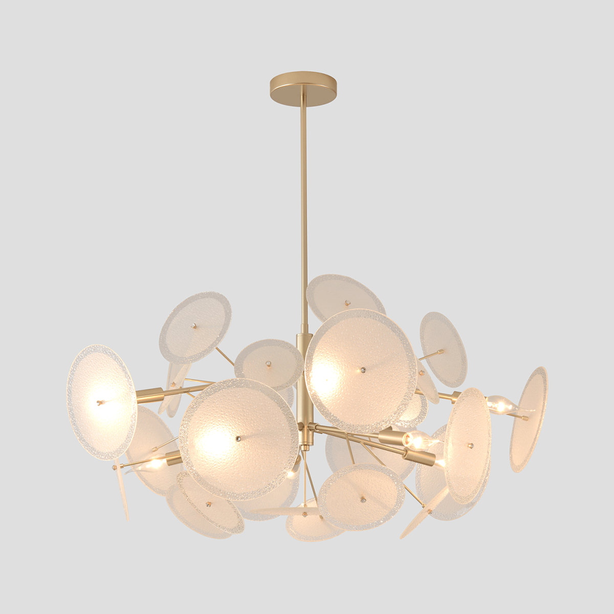 люстра на штанге crystal lux dandelion sp10 gold