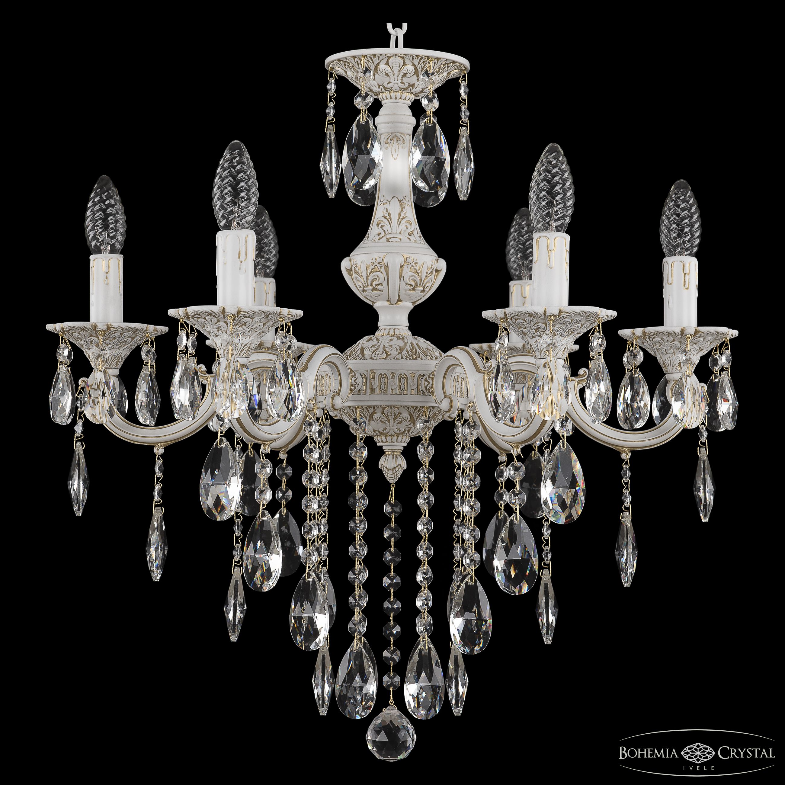 подвесная люстра bohemia ivele crystal al78101/6/175 b wmg