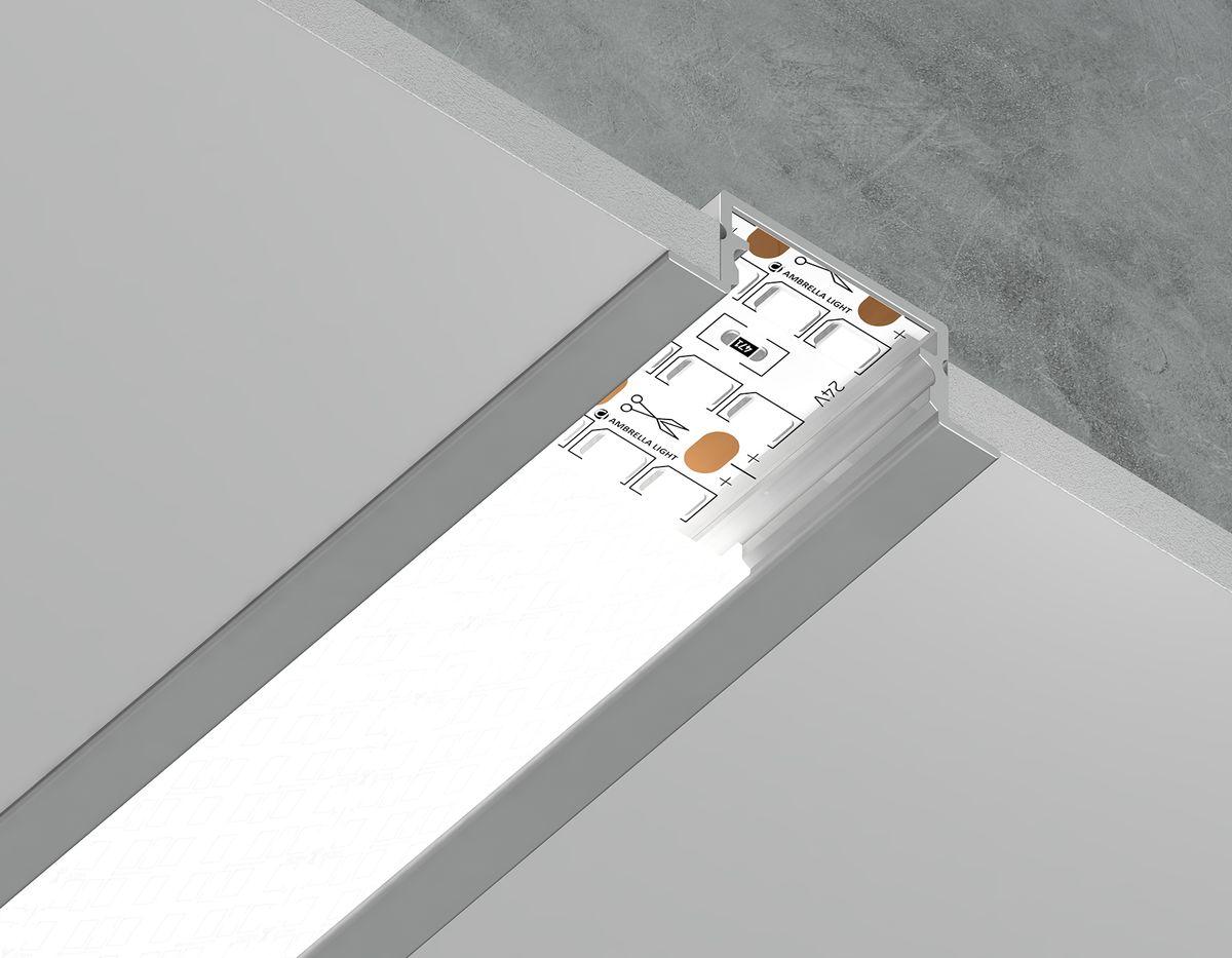встраиваемый профиль с рассеивателем ambrella illumination gp1200al