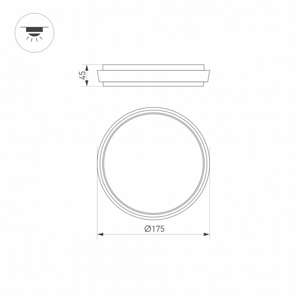 уличный светодиодный светильник arlight lgd-giro-r175-10w warm3000 029948