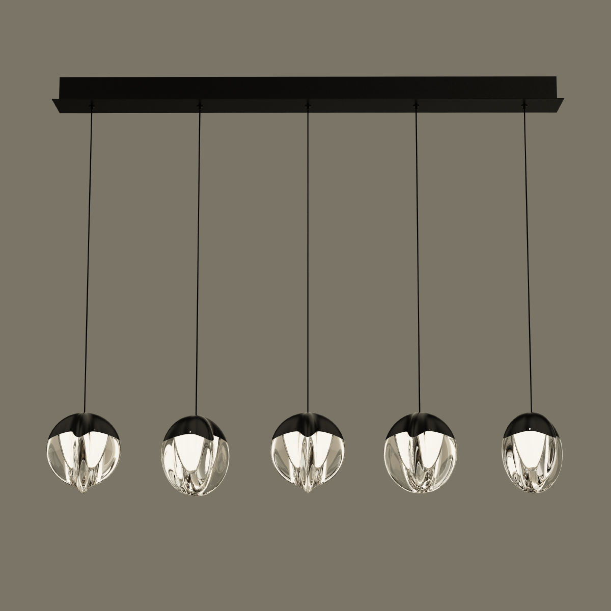 подвесной светильник delight collection md24001033-5b black/clear