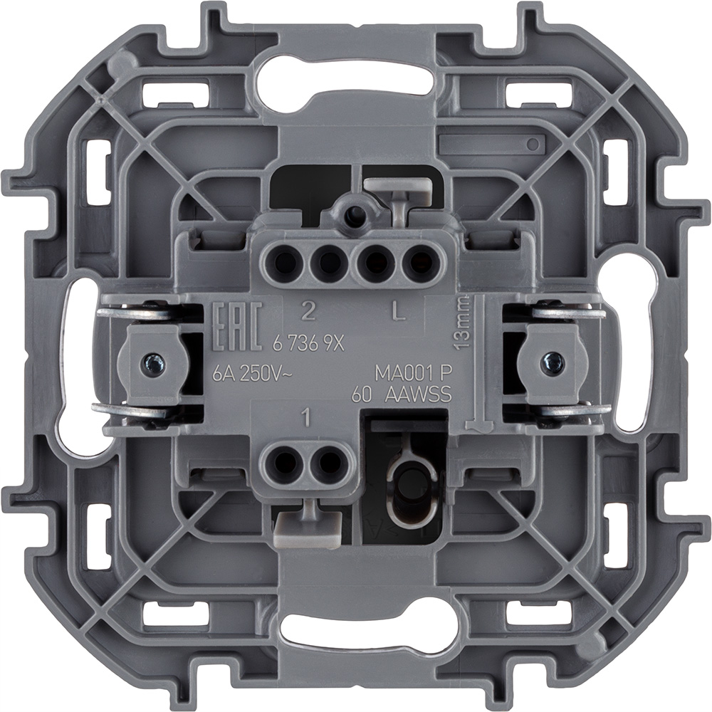 выключатель кнопочный одноклавишный legrand inspiria 673693