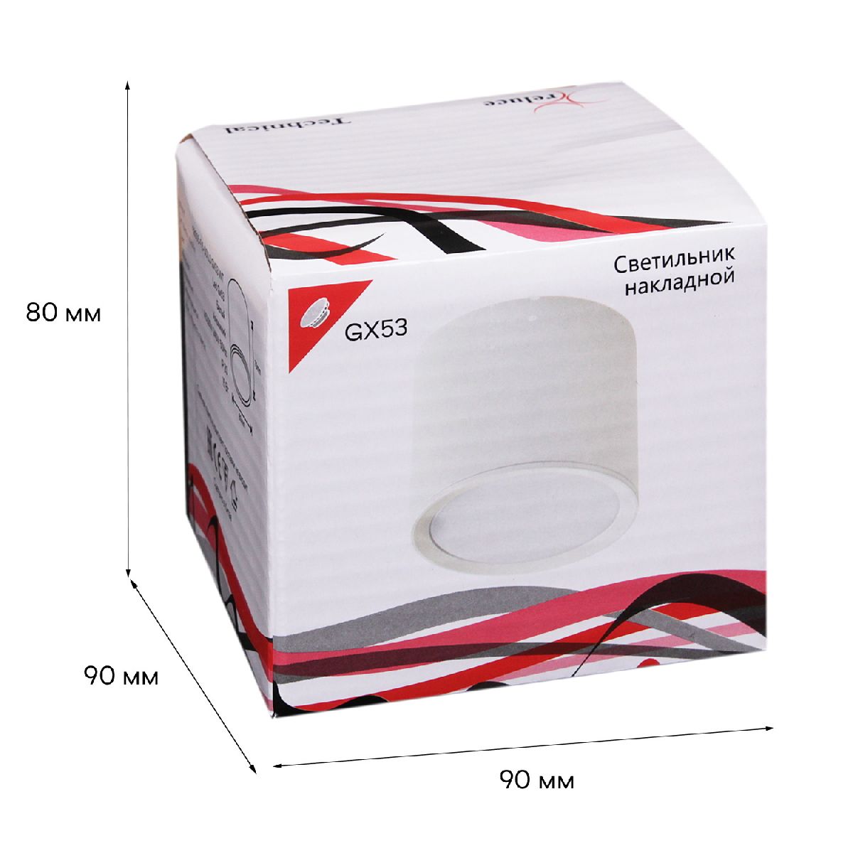 накладной светильник reluce 53005-9.5-001ld gx53 wt