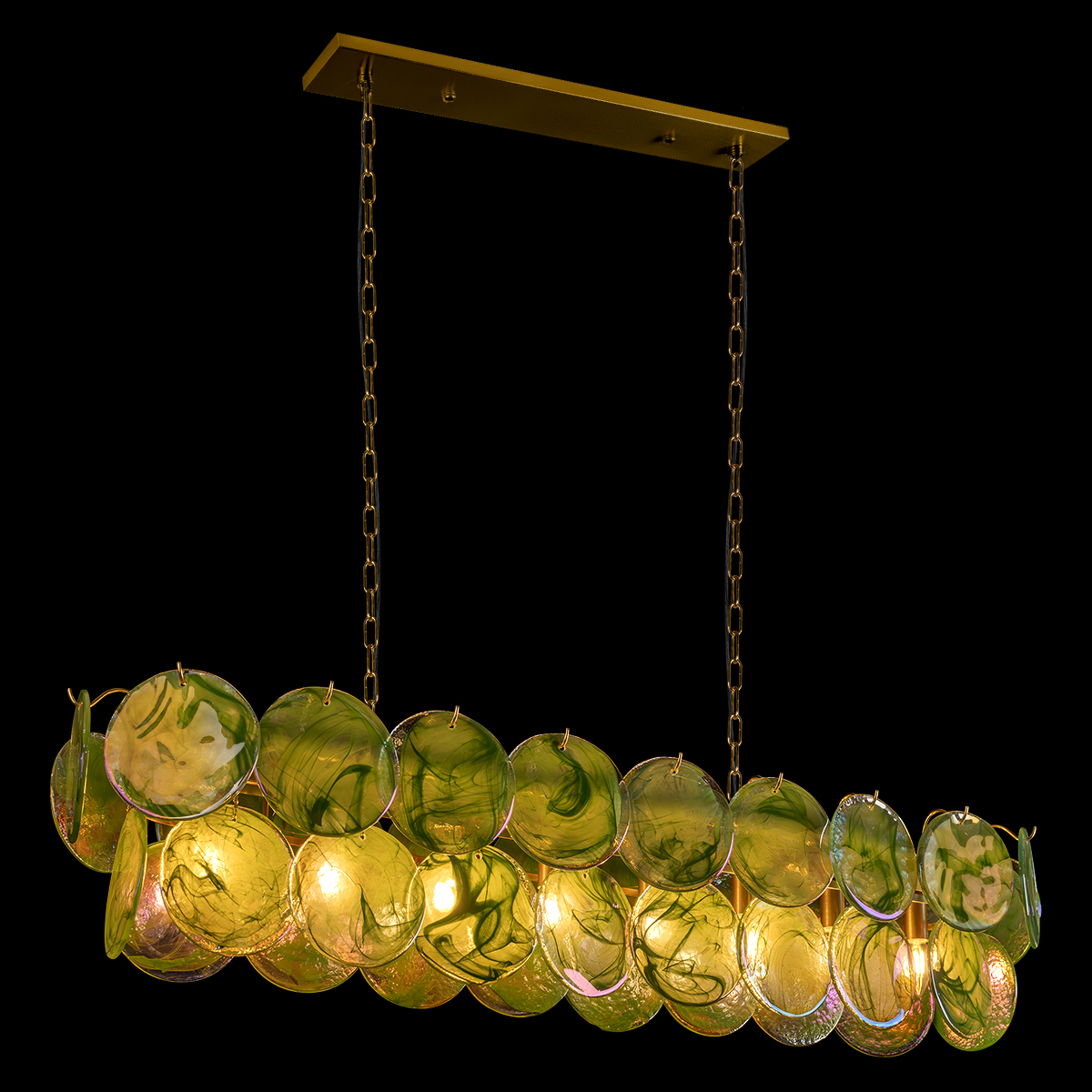 подвесная люстра loft it lolly 10492/1200r green