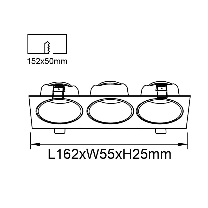 встраиваемый светильник mantra antilla 9172